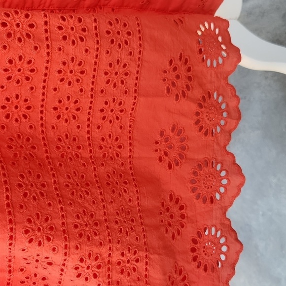 KATE SPADE Orange Eyelet Tie Waist Short Dress small - Picture 7 of 11